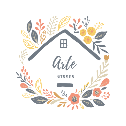 Colorful Floral Handmade Workshop Logo